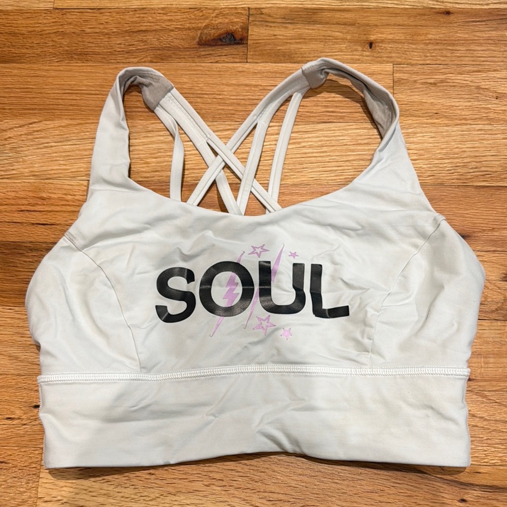 Lululemon x Soul Cycle Cream Sports Bra